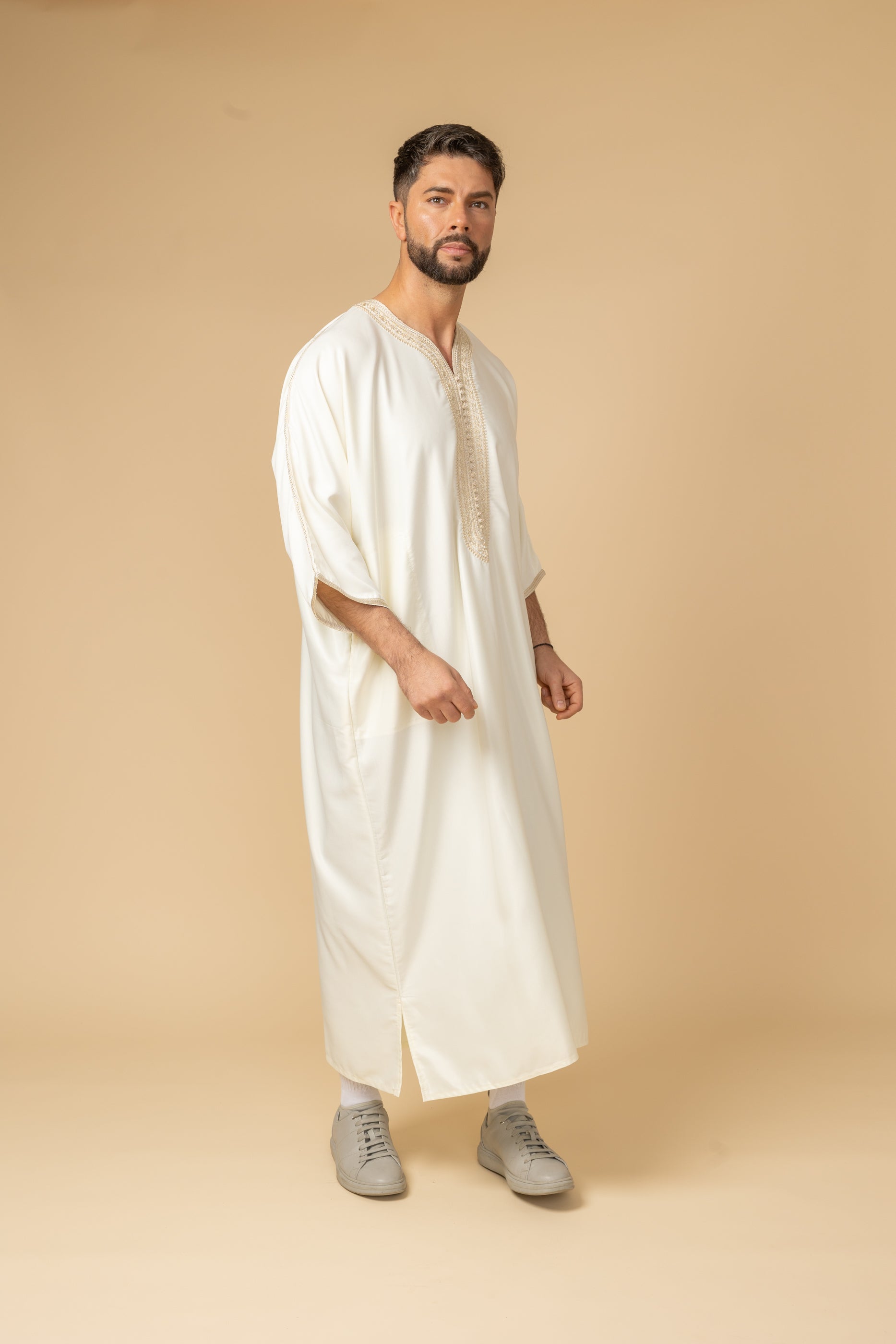 Westminster White Half Sleeve Thobe
