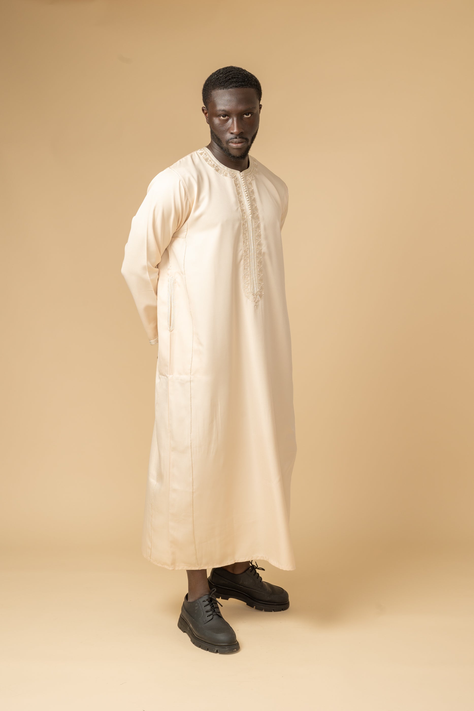 Buckingham Beige Full Sleeve Thobe