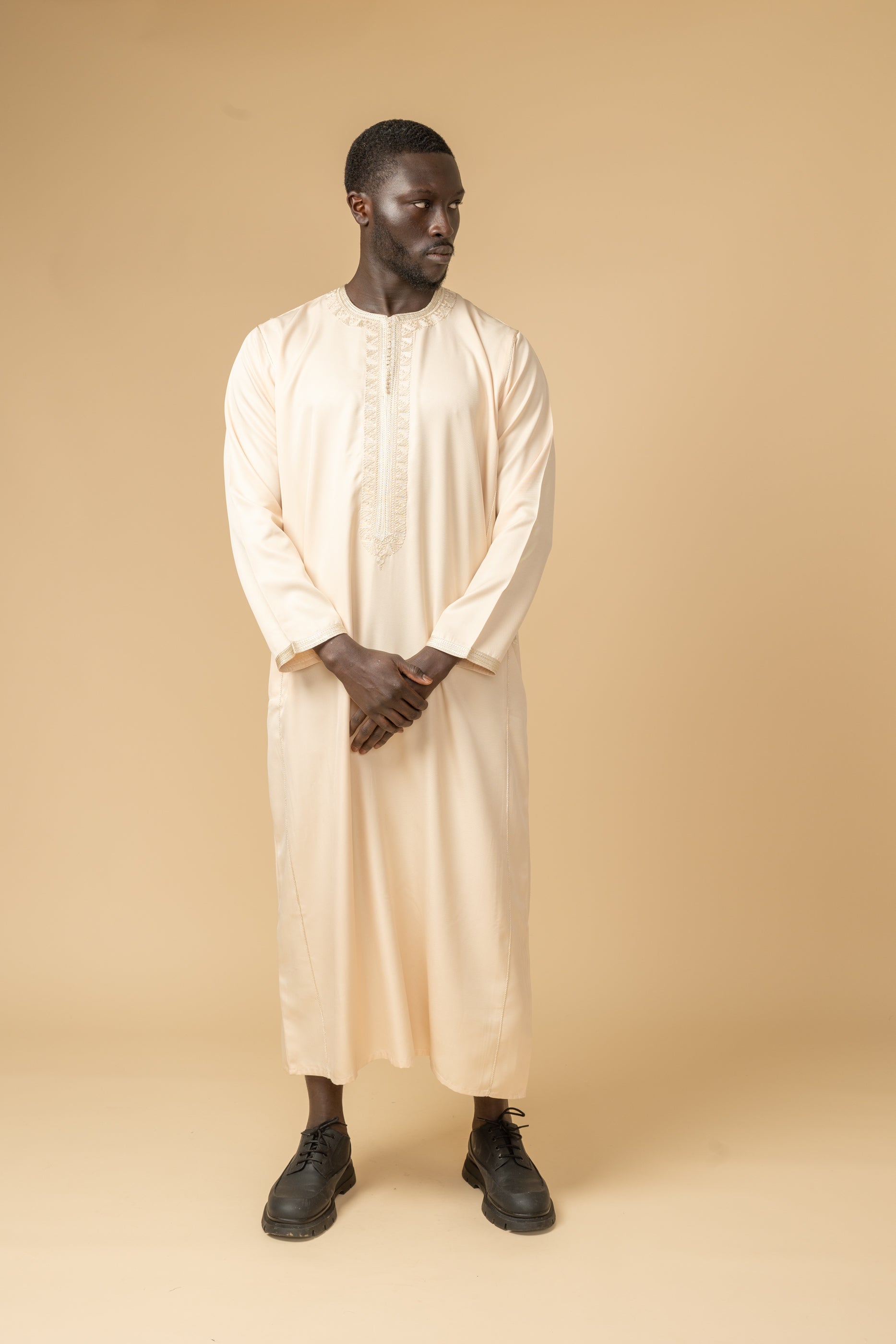 Buckingham Beige Full Sleeve Thobe